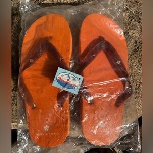 Mauna Kea Hotel Orange Flip Flop Sandals Beach Summer Women’s Size 8-9 NWT